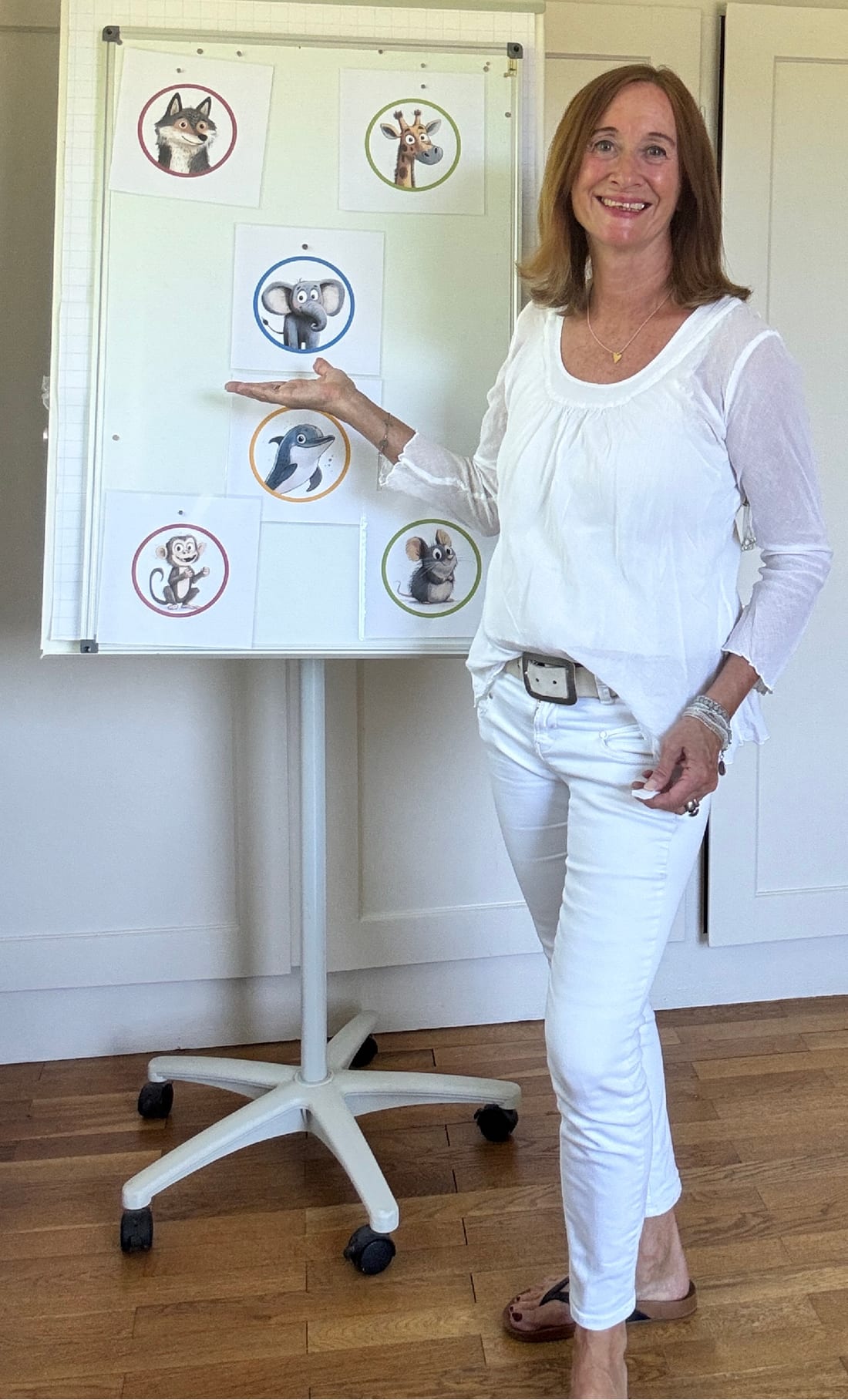 Alexandra Cordes-Guth am Flipchart im Firmenseminar